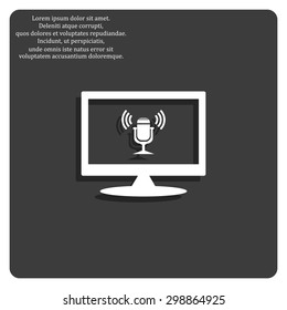 Microphone. Voice recording. icon. vector design