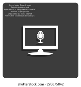 Microphone. Voice recording. icon. vector design