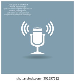 Microphone. Voice recording. icon. vector design