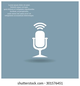Microphone. Voice recording. icon. vector design