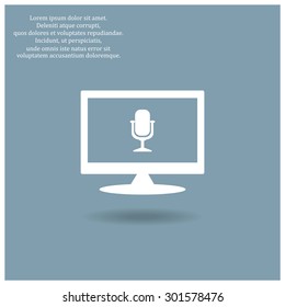 Microphone. Voice recording. icon. vector design