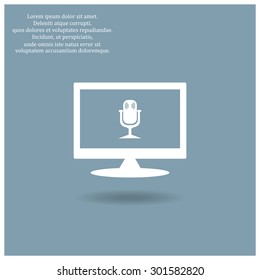 Microphone. Voice recording. icon. vector design