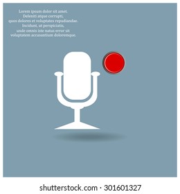 Microphone. Voice recording. icon. vector design