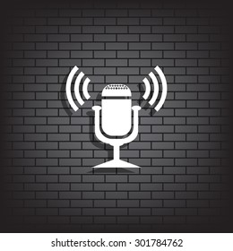 Microphone. Voice recording. icon. vector design