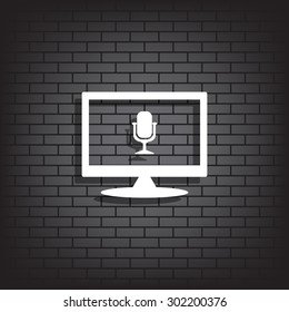 Microphone. Voice recording. icon. vector design