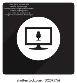 Microphone. Voice recording. icon. vector design