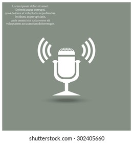 Microphone. Voice recording. icon. vector design