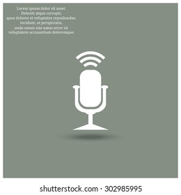 Microphone. Voice recording. icon. vector design