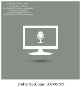 Microphone. Voice recording. icon. vector design