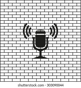 Microphone. Voice recording. icon. vector design