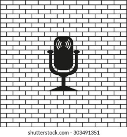 Microphone. Voice recording. icon. vector design