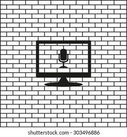 Microphone. Voice recording. icon. vector design