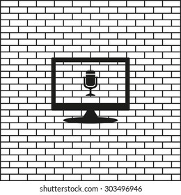 Microphone. Voice recording. icon. vector design
