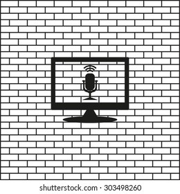 Microphone. Voice recording. icon. vector design