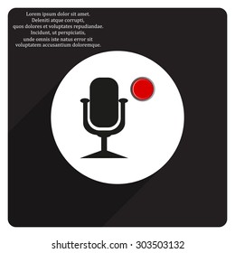 Microphone. Voice recording. icon. vector design