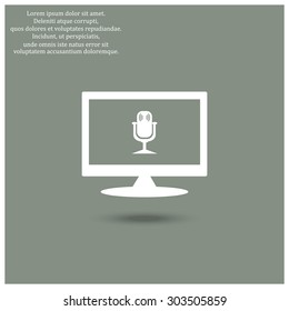 Microphone. Voice recording. icon. vector design