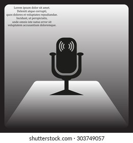 Microphone. Voice recording. icon. vector design