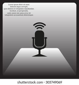 Microphone. Voice recording. icon. vector design