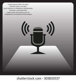 Microphone. Voice recording. icon. vector design