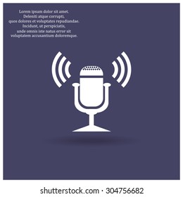 Microphone. Voice recording. icon. vector design