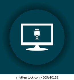 Microphone. Voice recording. icon. vector design