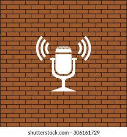 Microphone. Voice recording. icon. vector design