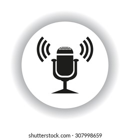 Microphone. Voice recording. icon. vector design
