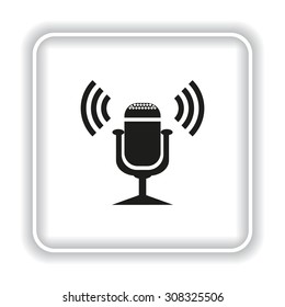 Microphone. Voice recording. icon. vector design