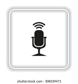Microphone. Voice recording. icon. vector design