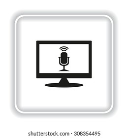 Microphone. Voice recording. icon. vector design