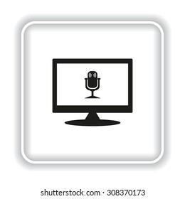 Microphone. Voice recording. icon. vector design