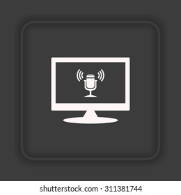 Microphone. Voice recording. icon. vector design