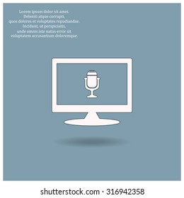 Microphone. Voice recording. icon. vector design