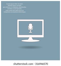 Microphone. Voice recording. icon. vector design
