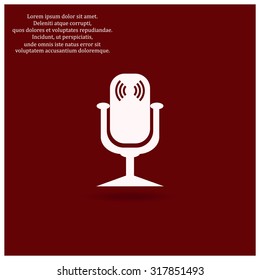 Microphone. Voice recording. icon. vector design