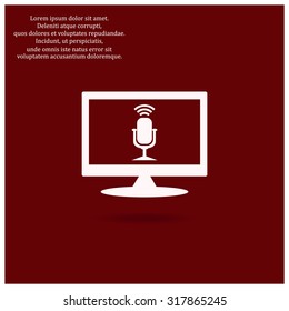 Microphone. Voice recording. icon. vector design