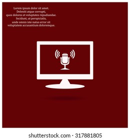 Microphone. Voice recording. icon. vector design