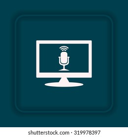 Microphone. Voice recording. icon. vector design