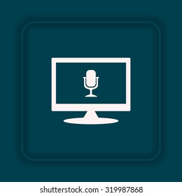 Microphone. Voice recording. icon. vector design