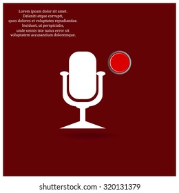Microphone. Voice recording. icon. vector design
