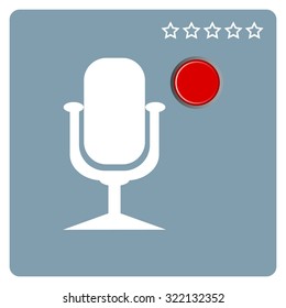 Microphone. Voice recording. icon. vector design