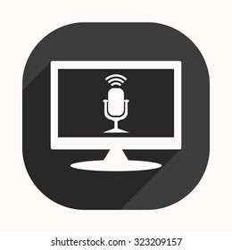 Microphone. Voice recording. icon. vector design