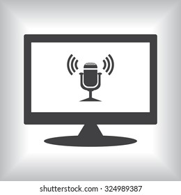Microphone. Voice recording. icon. vector design
