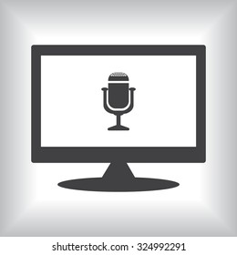 Microphone. Voice recording. icon. vector design