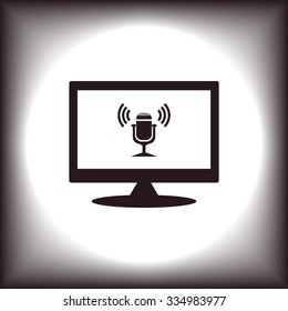 Microphone. Voice recording. icon. vector design