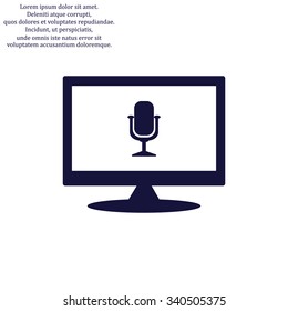 Microphone. Voice recording. icon. vector design