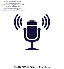 Microphone. Voice recording. icon. vector design