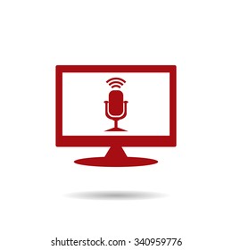 Microphone. Voice recording. icon. vector design