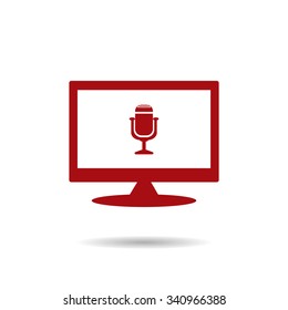 Microphone. Voice recording. icon. vector design