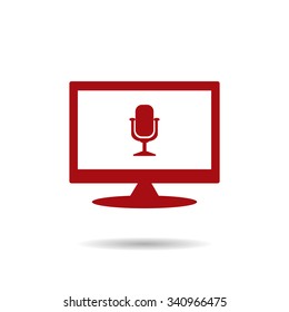 Microphone. Voice recording. icon. vector design